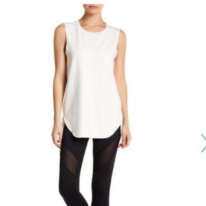 peony and me Tops - Peony and me white mesh back tank top XS peony and me Tops - Peony and me white mesh back tank top XS